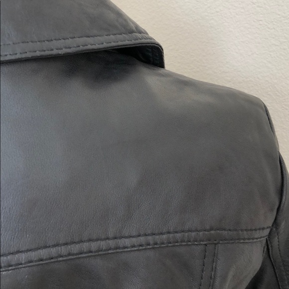 Guess Los Angeles NWT black leather jacket medium